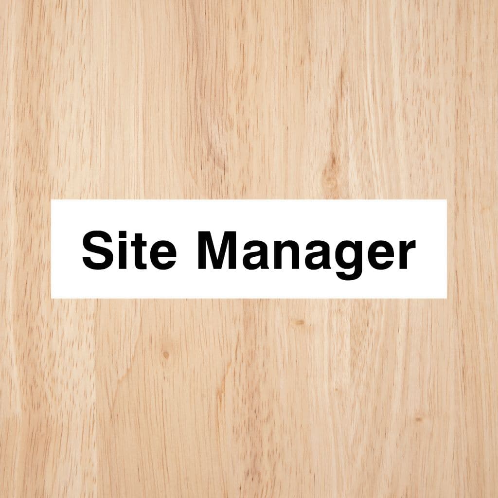 Site Manager Sign - The Sign Shed