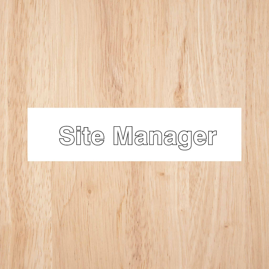 Site Manager Sign - The Sign Shed