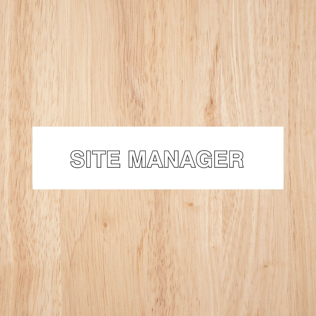 Site Manager Sign CAPS - The Sign Shed