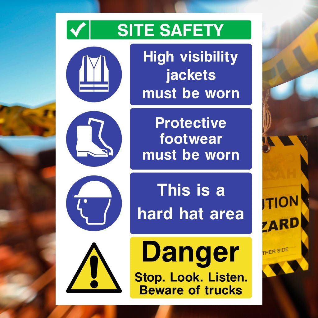 Construction Site Safety Boards – Multi‑Message Signs UK – The Sign Shed