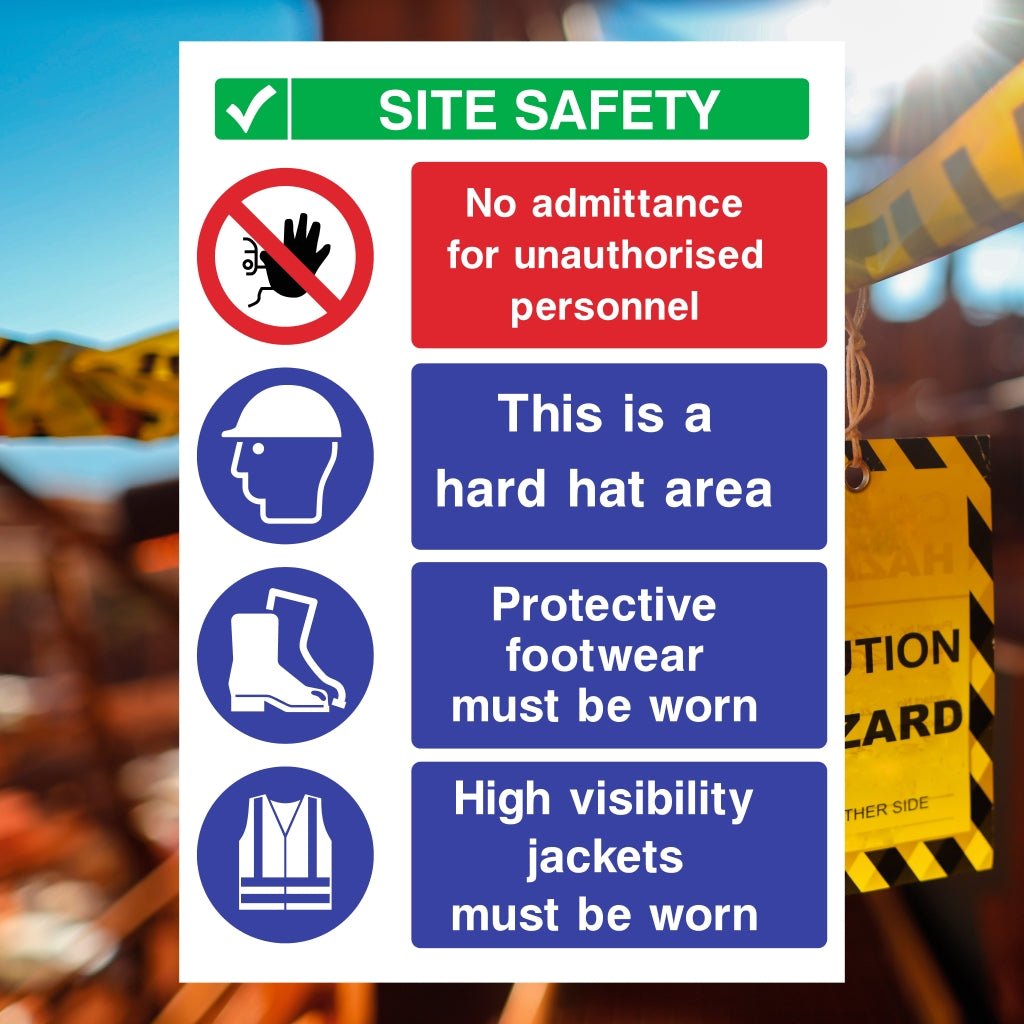Site Safety Sign No Admittance For Unauthorised Personnel - The Sign Shed