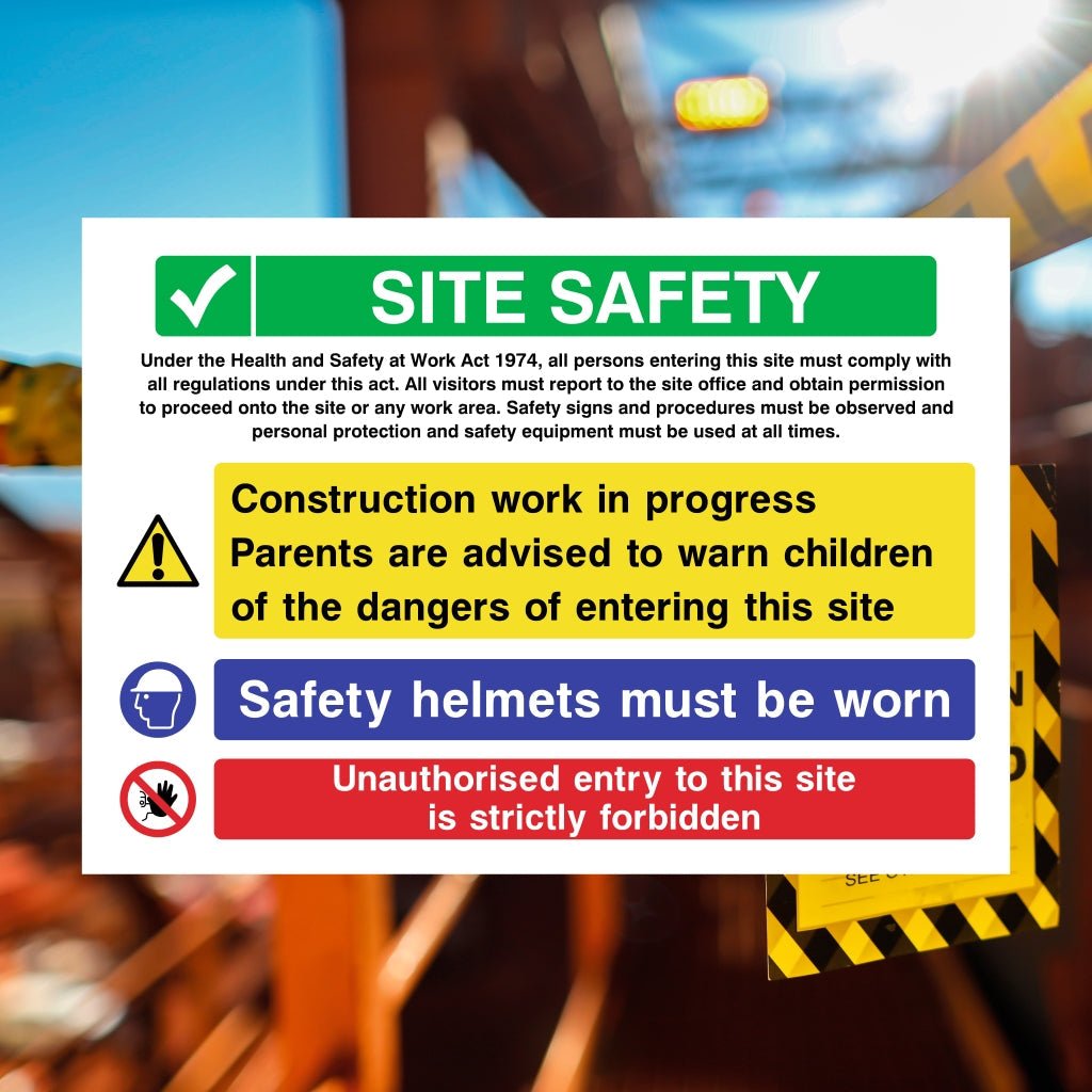 Site Safety Sign Unauthorised Entry - The Sign Shed