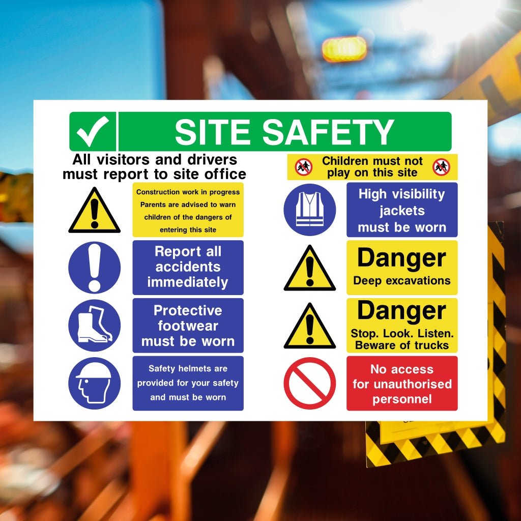 Multi-Message Site Sign – Visitors Must Report