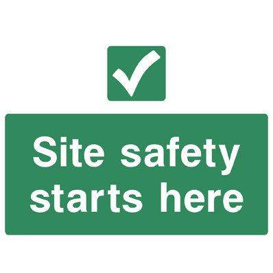 Site Safety Starts Here Sign - The Sign Shed