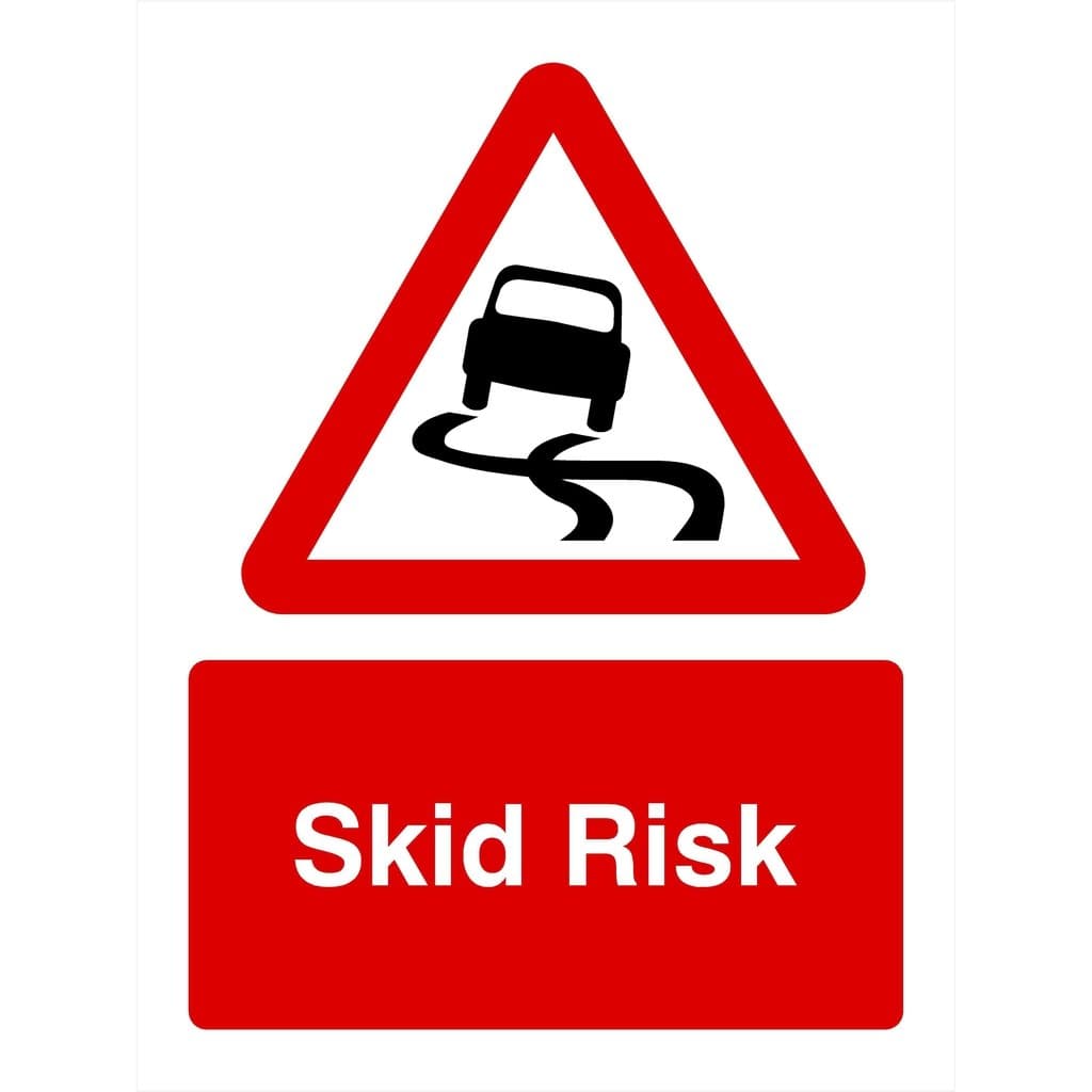 Skid Risk Sign - The Sign Shed