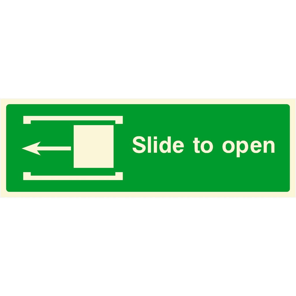 Slide To Open Left Sign - The Sign Shed