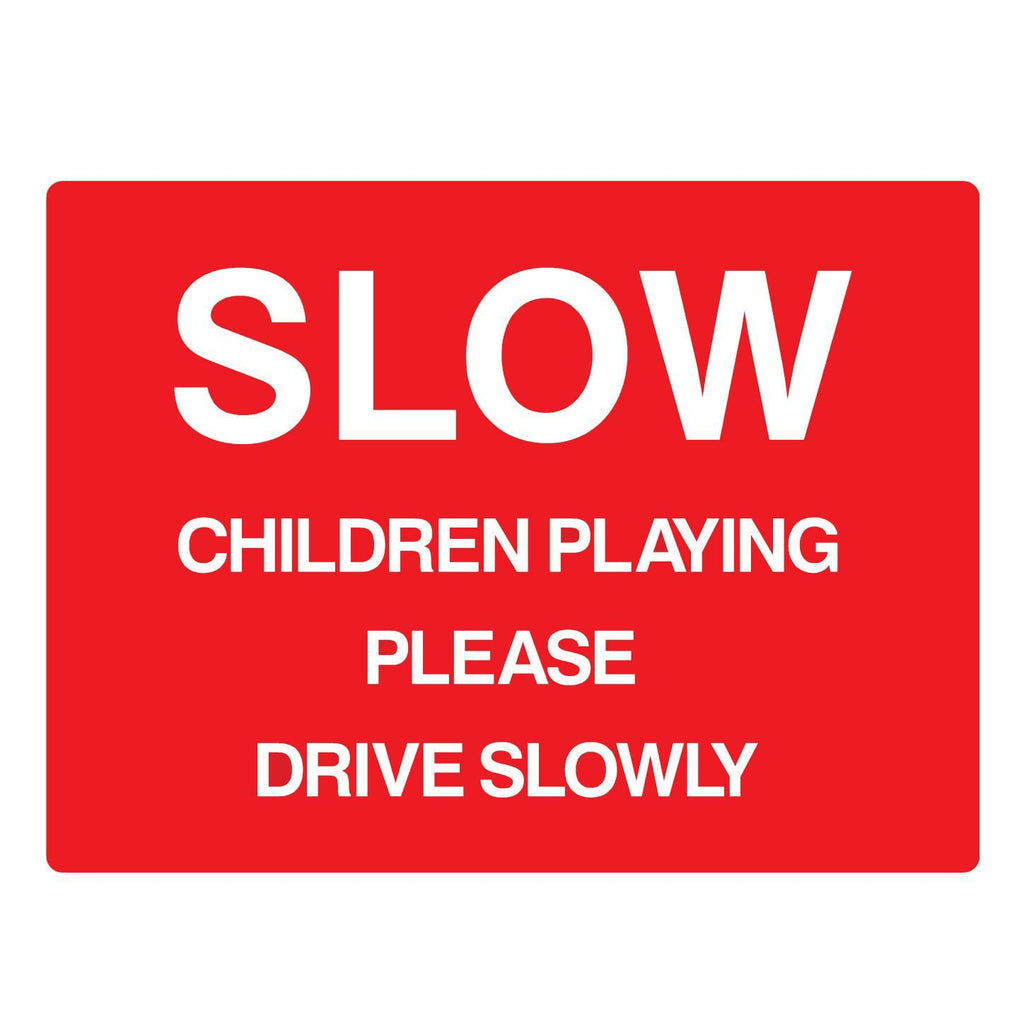 Slow Children Playing Please Drive Slowly Sign - The Sign Shed