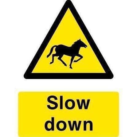 Slow Down Horses Sign - The Sign Shed