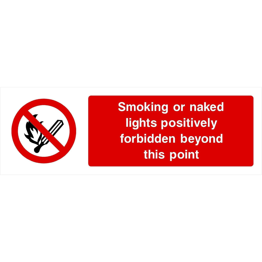 Smoking Or Naked Lights Forbidden Sign - The Sign Shed