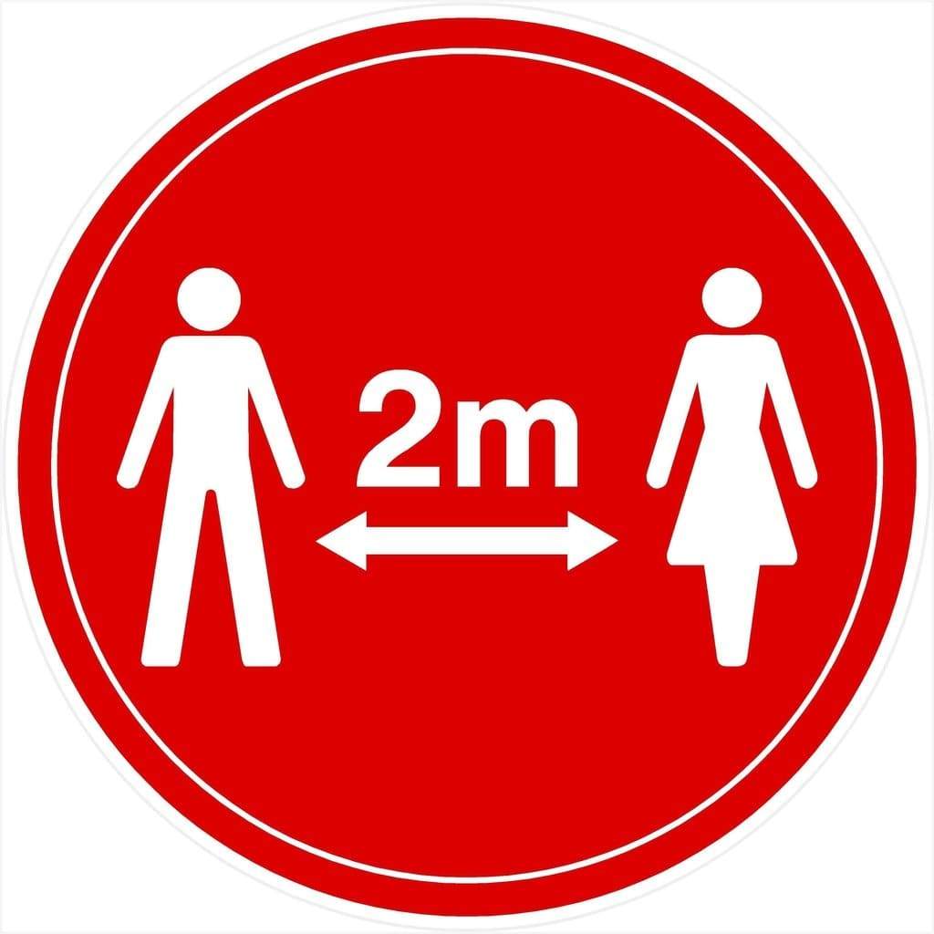 Social Distancing 2 Metres Floor Sticker - The Sign Shed