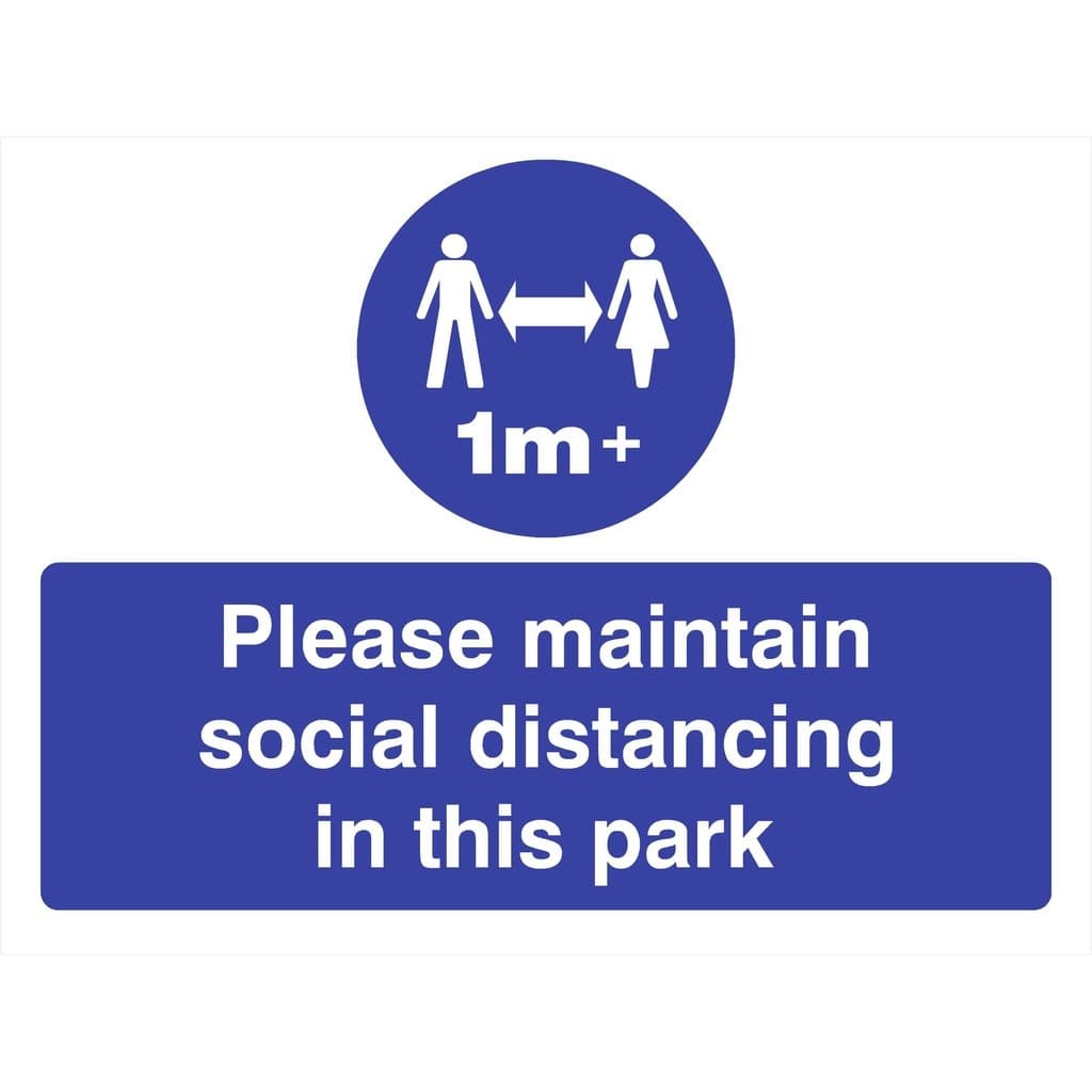Social Distancing In Park 1M+ Sign – The Sign Shed