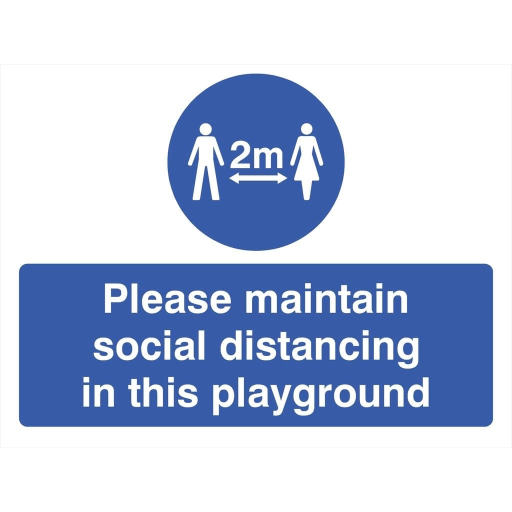 Social Distancing In Playground 2m Sign - The Sign Shed