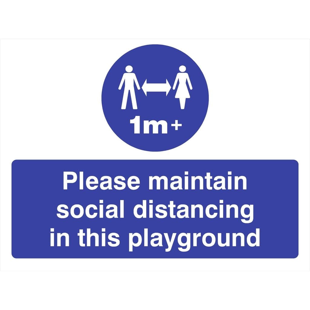 Social Distancing Playground 1m Sign - The Sign Shed