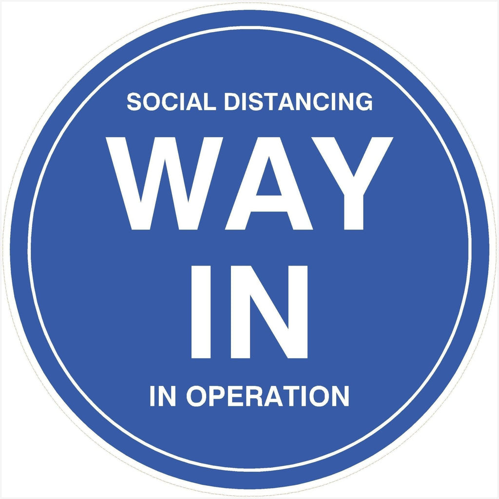 Social Distancing Way In Floor Sticker - The Sign Shed