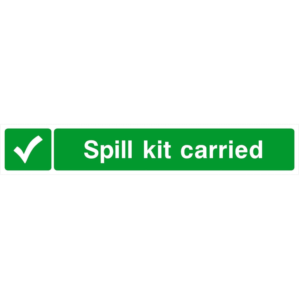 Spill Kit Carried Sign - The Sign Shed