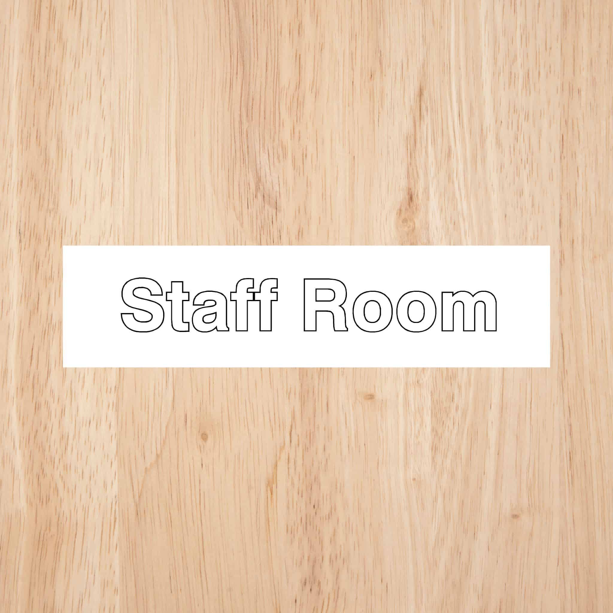 Staff Room Sign