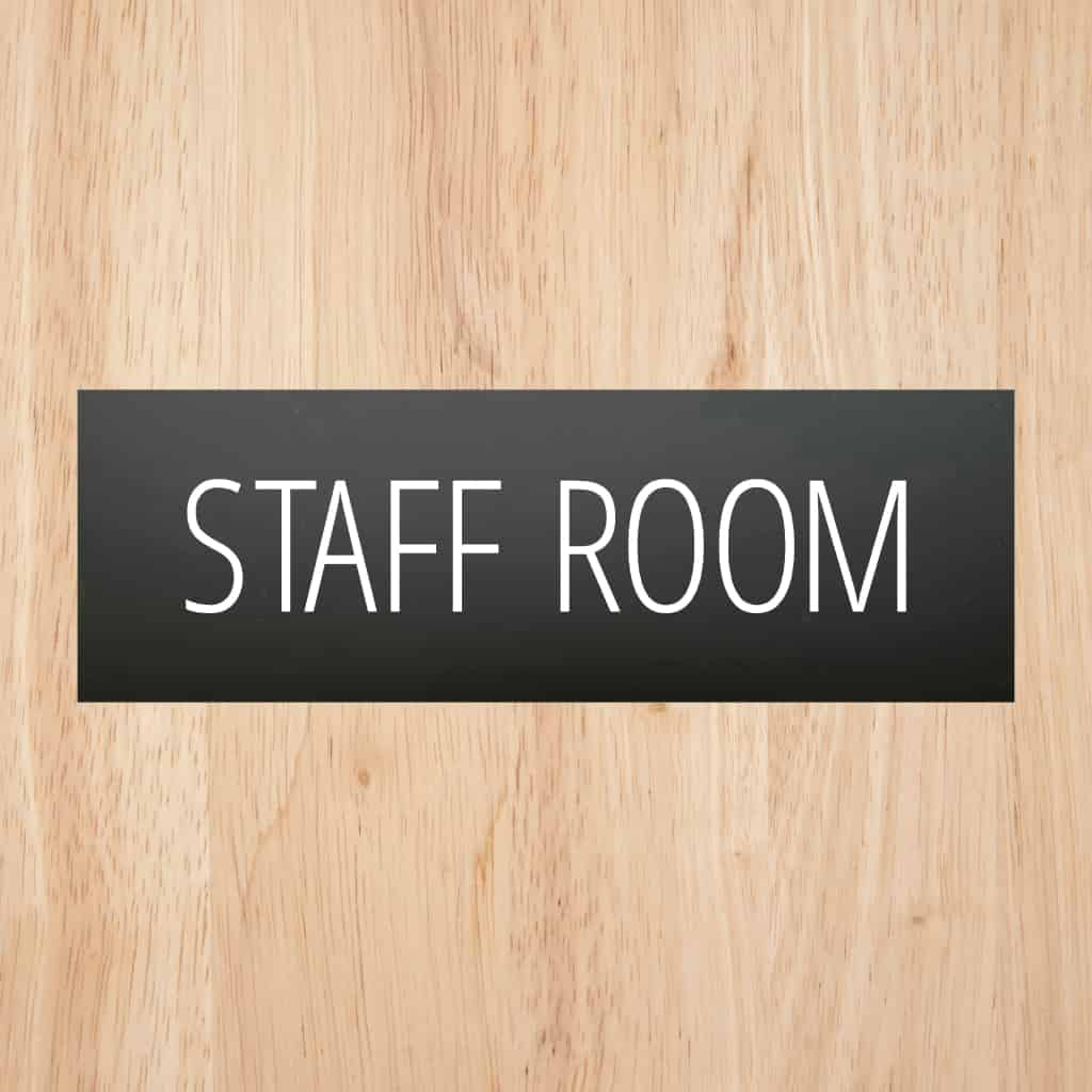 Staff Room Sign Midnight Black Landscape - The Sign Shed