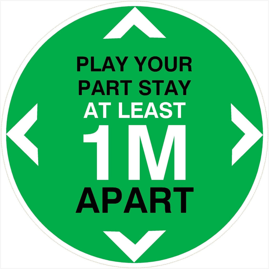 Stay 1 Metre Apart Distancing Floor Sticker - The Sign Shed