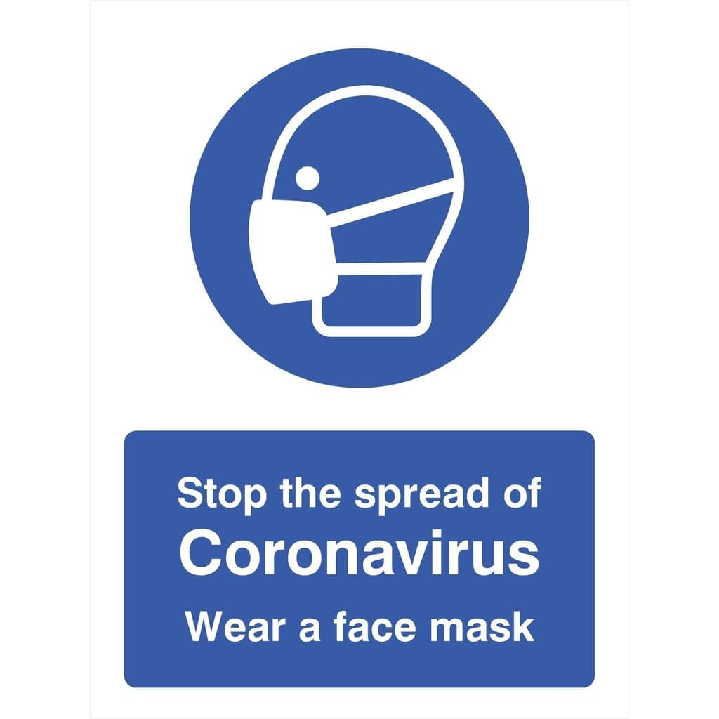 Stop The Spread Of Virus Wear A Face Mask Sign - The Sign Shed