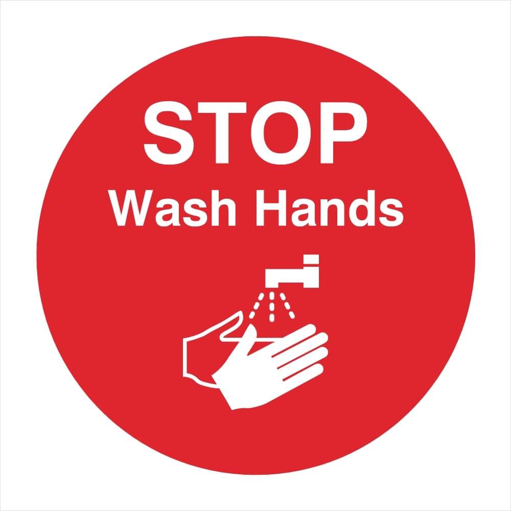 Stop Wash Hands Sign - The Sign Shed