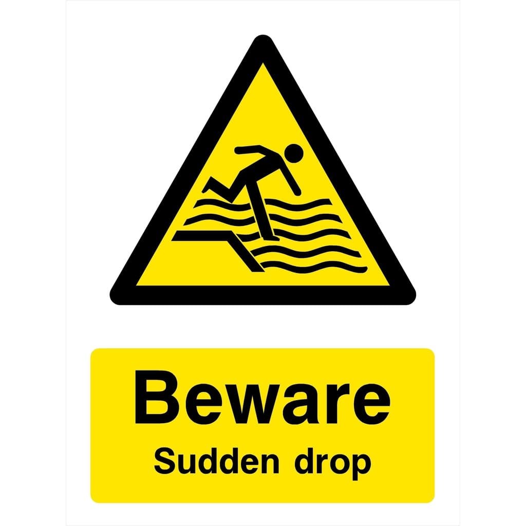 Sudden Drop Sign - The Sign Shed