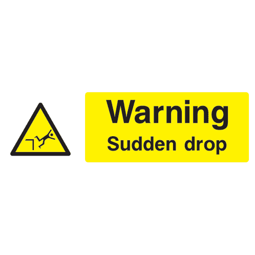 Sudden Drop Sign - The Sign Shed