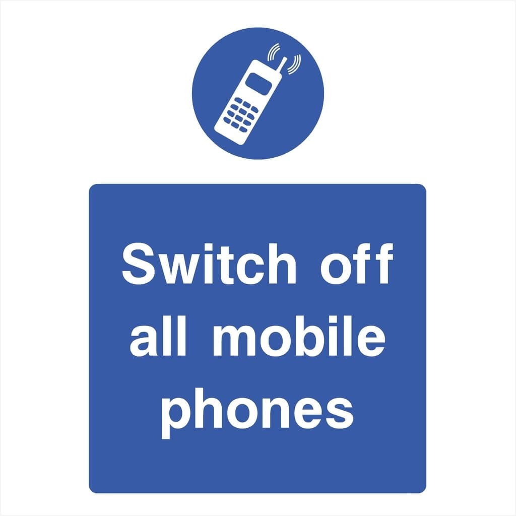 Switch Off All Mobile Phones Sign | Portrait - The Sign Shed