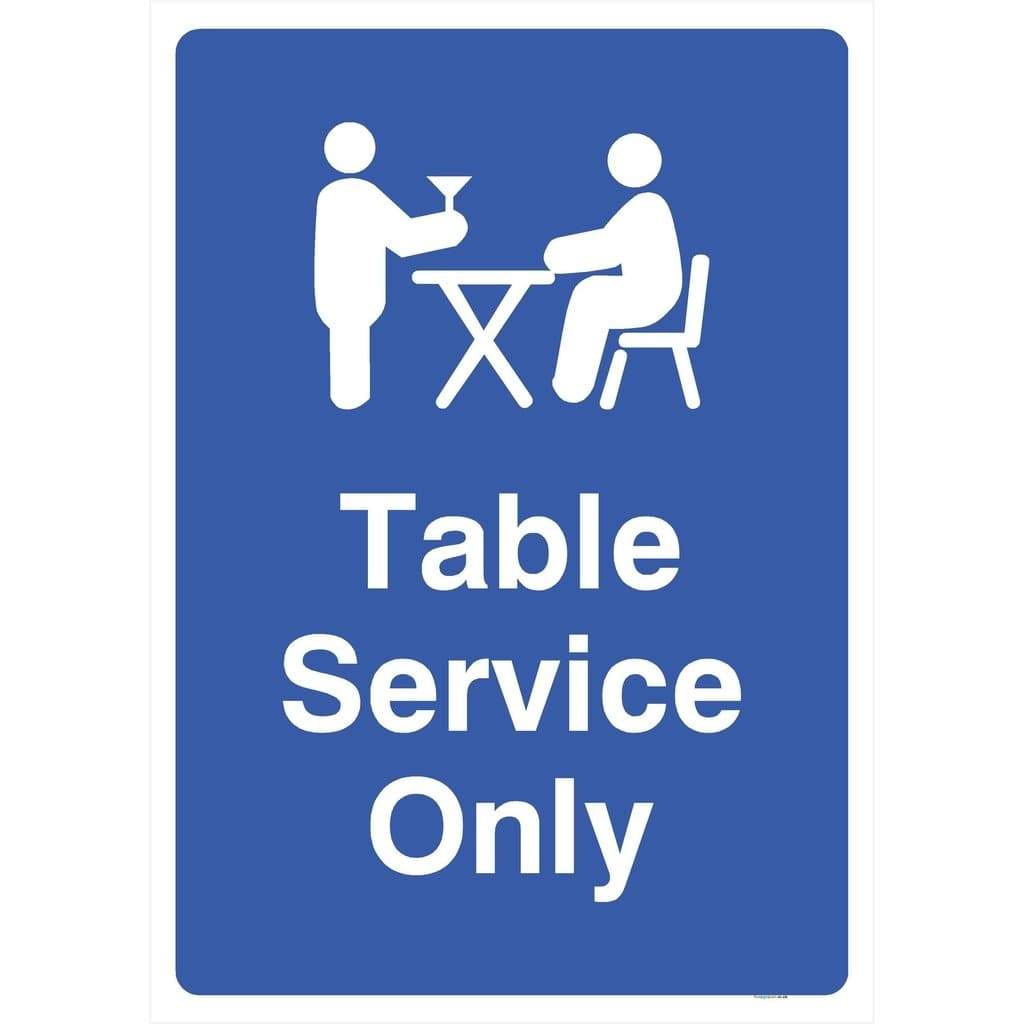 Table Service Only Sign Table Service Only Sign for Pubs & Restaurants – The Sign Shed