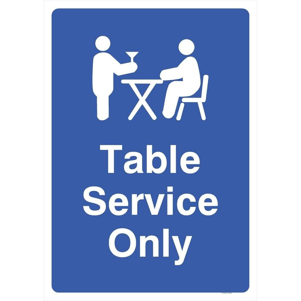 Table Service Only Sign - The Sign Shed