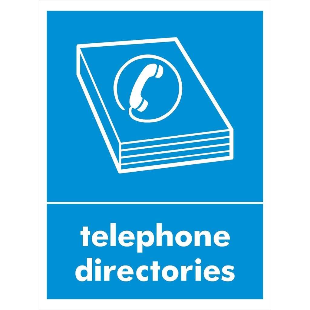 Telephone Directories Recycling Sign - The Sign Shed