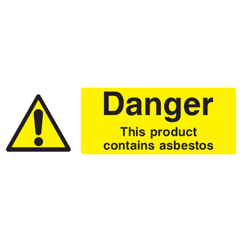 This Product Contains Asbestos Sign - The Sign Shed