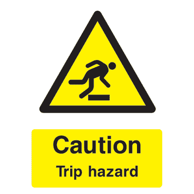 Trip Hazard Sign Portrait - The Sign Shed