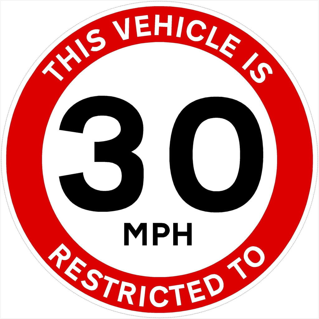 Vehicle Restricted Speed 30 MPH Sign - The Sign Shed