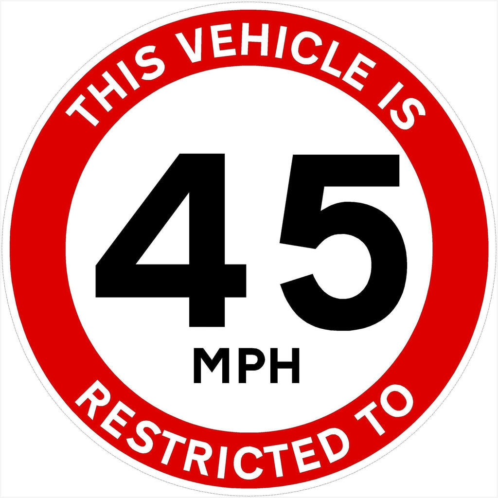 Vehicle Restricted Speed 45 MPH Sign - The Sign Shed