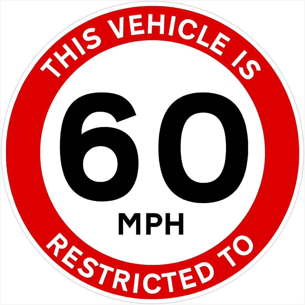 Vehicle Restricted Speed 60 MPH Sign - The Sign Shed