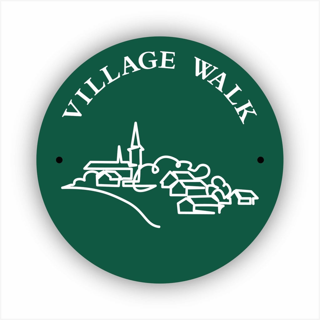 Village Walk Green Waymarker sign - The Sign Shed