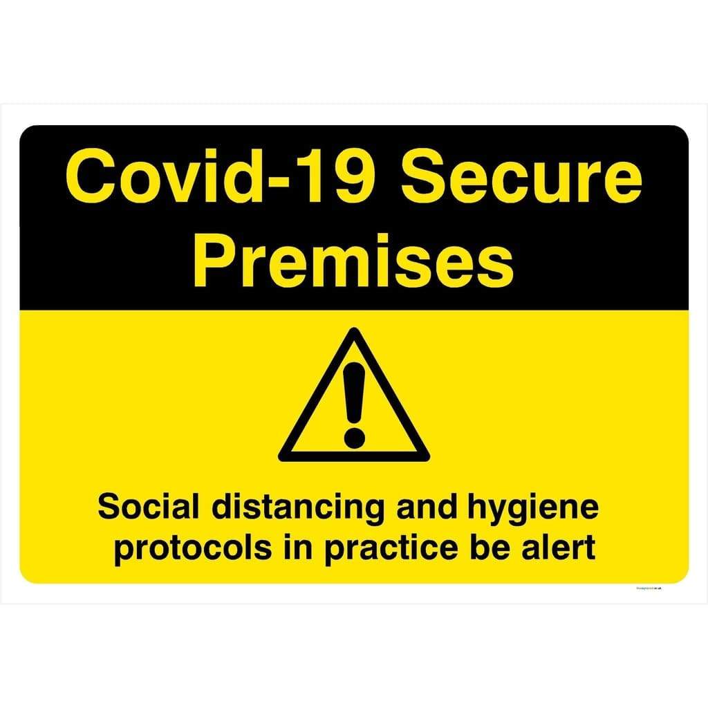 Virus Secure Premises Sign - The Sign Shed