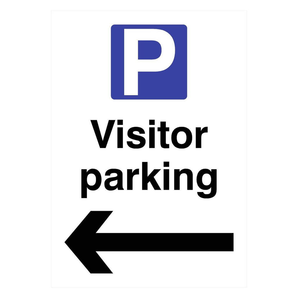 Visitor Parking Left Arrow P Sign - The Sign Shed