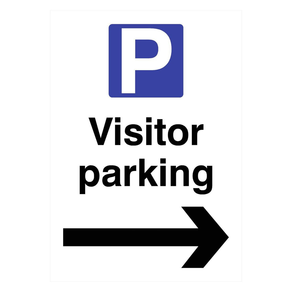 Visitor Parking Right Arrow P Sign - The Sign Shed