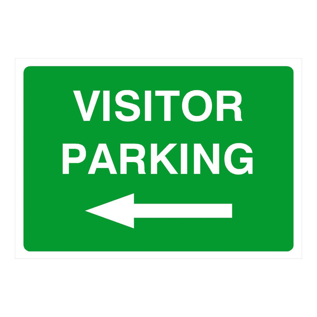 Visitor Parking Sign Left Arrow - The Sign Shed