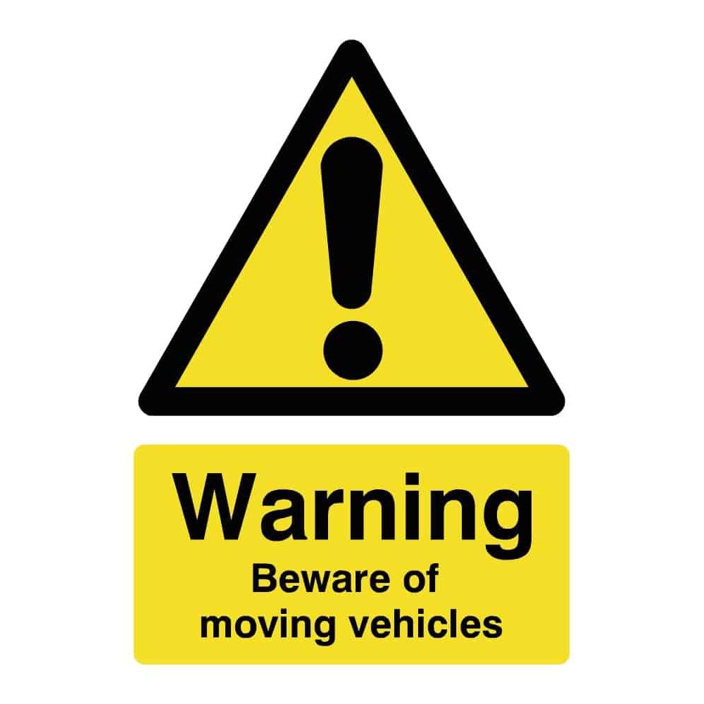 Warning Beware Of Moving Vehicles Sign - The Sign Shed