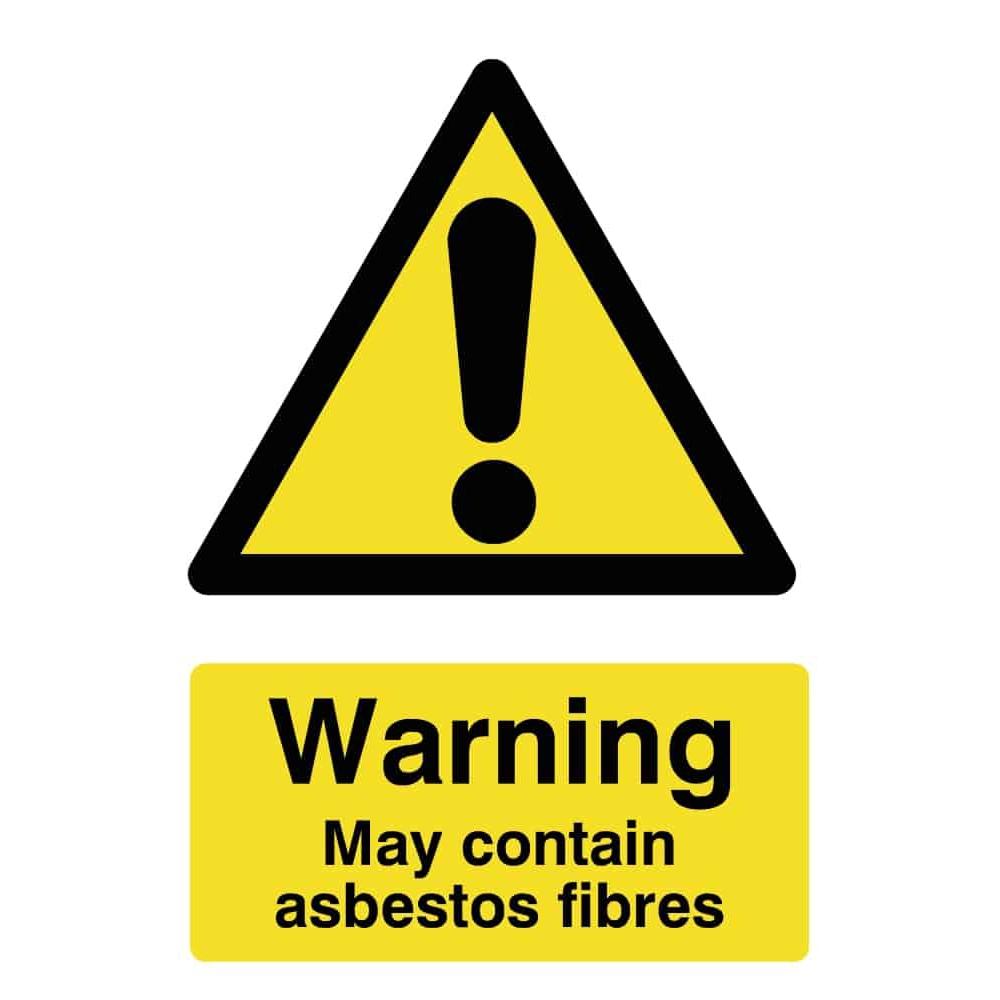 Warning May Contain Asbestos Fibres Sign - The Sign Shed