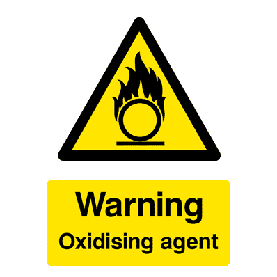 Warning Oxidising Agent - The Sign Shed
