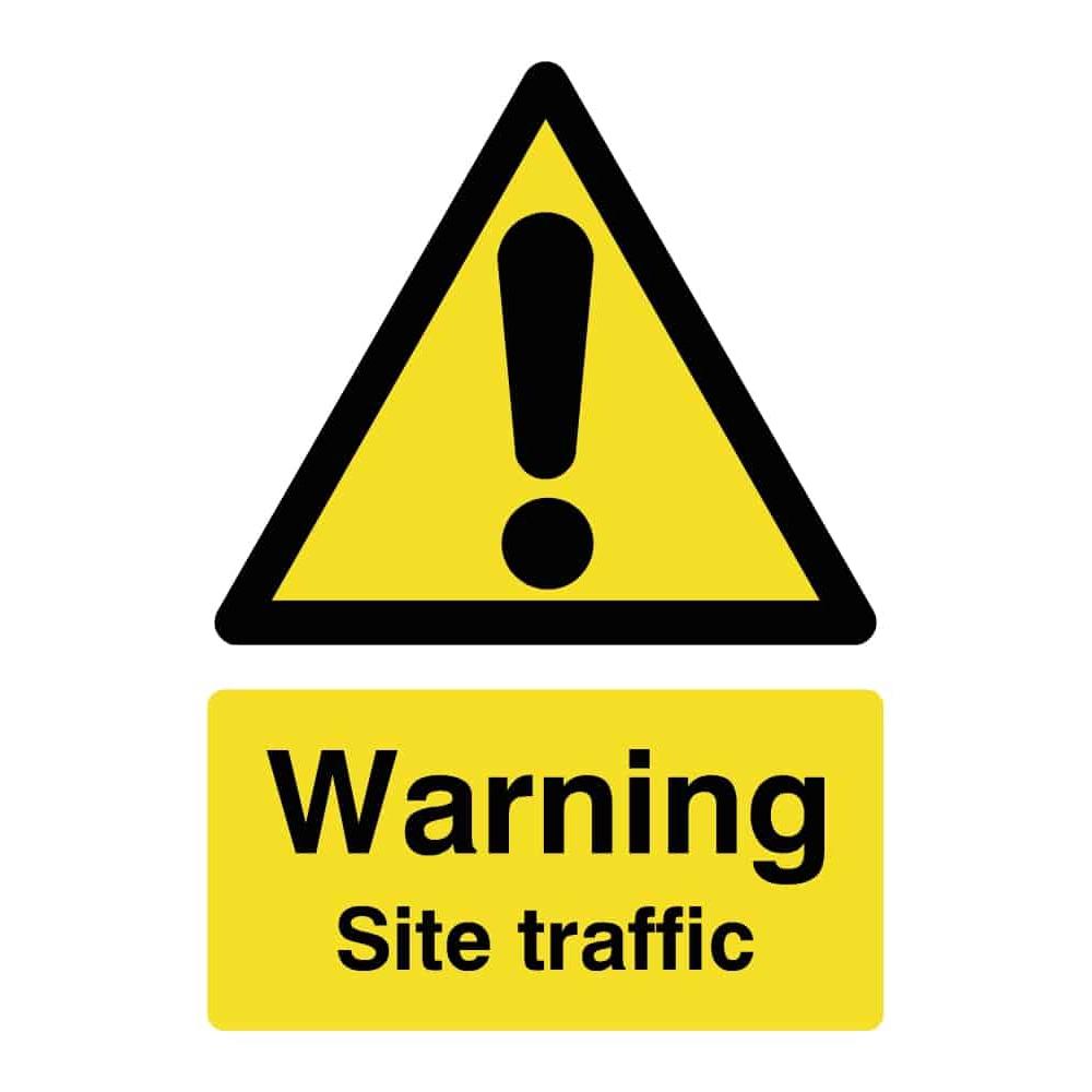Warning Site Traffic Sign - The Sign Shed