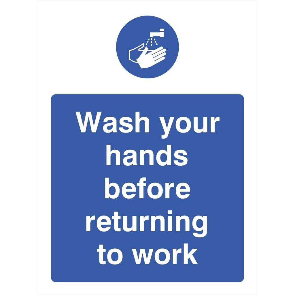 Wash Your Hands Before Returning To Work Sign - The Sign Shed