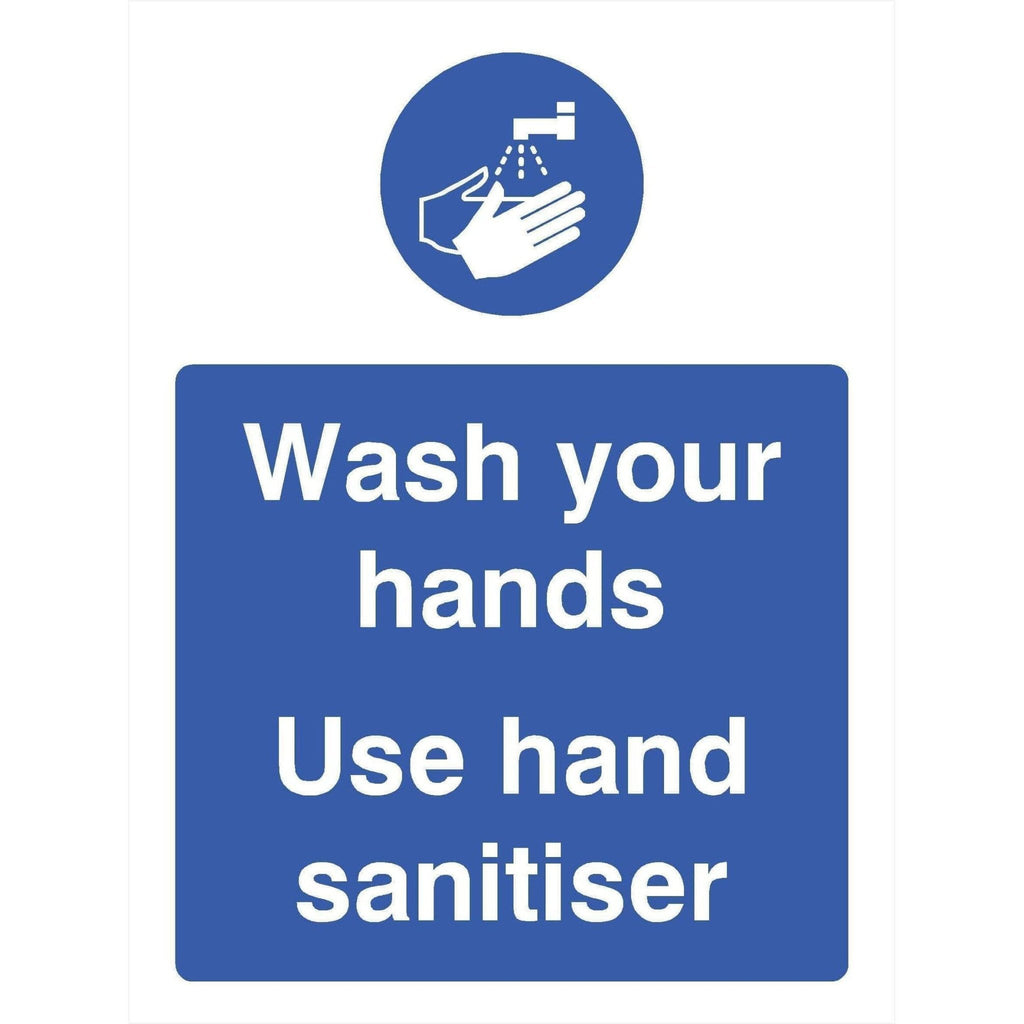 Wash Your Hands Hand Sanitiser Sign - The Sign Shed