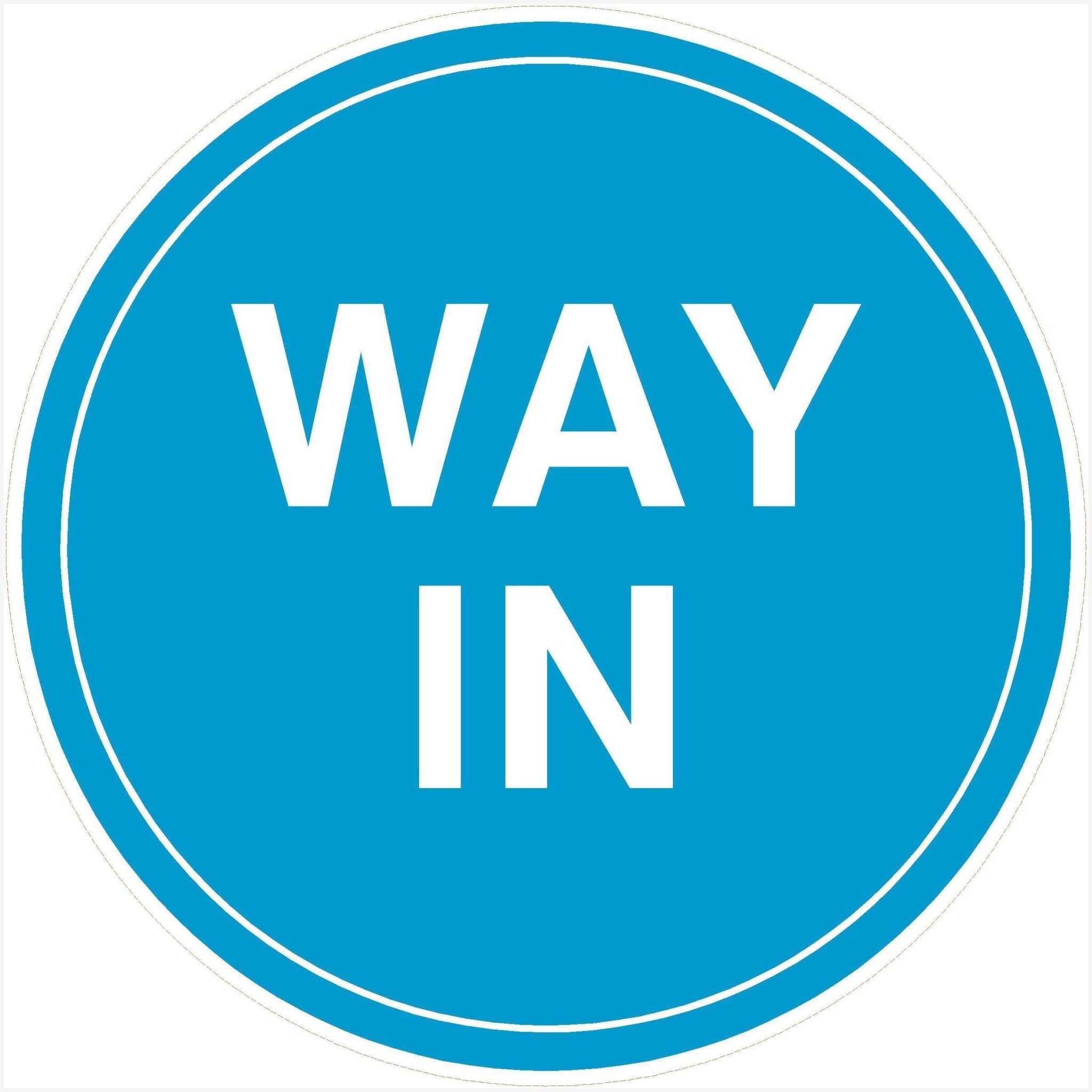 Way In Social Distancing Floor Sticker - The Sign Shed