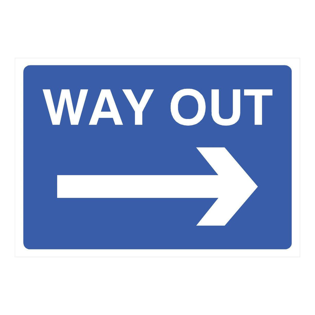 Way Out Right Arrow Sign - The Sign Shed