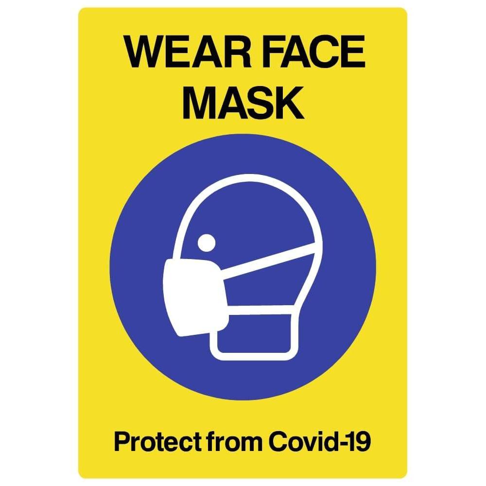 Wear A Face Mask Sign - The Sign Shed