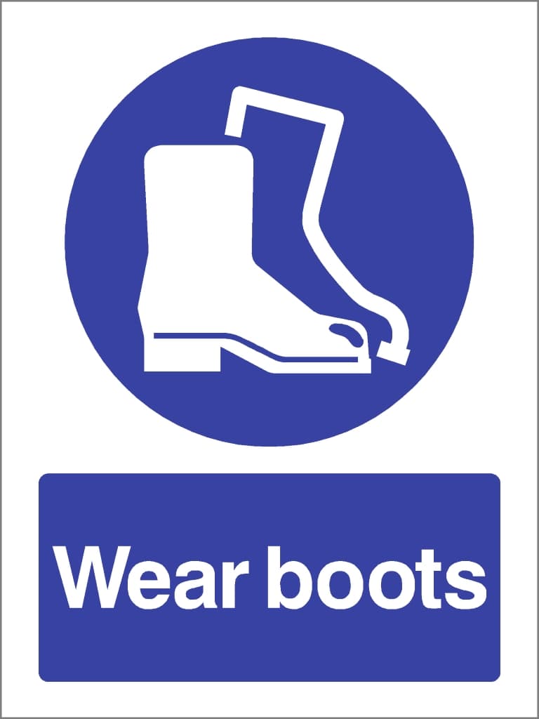 Wear Boots Sign - The Sign Shed